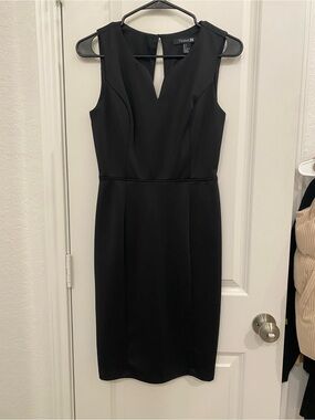 Forever 21 Black Sleeveless Midi Sheath Dress